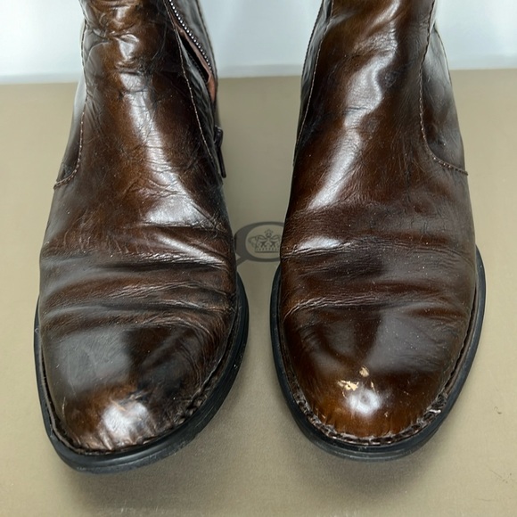 Born Crown Sosie Tall Boots Brown Leather Size 8 - Picture 4 of 10
